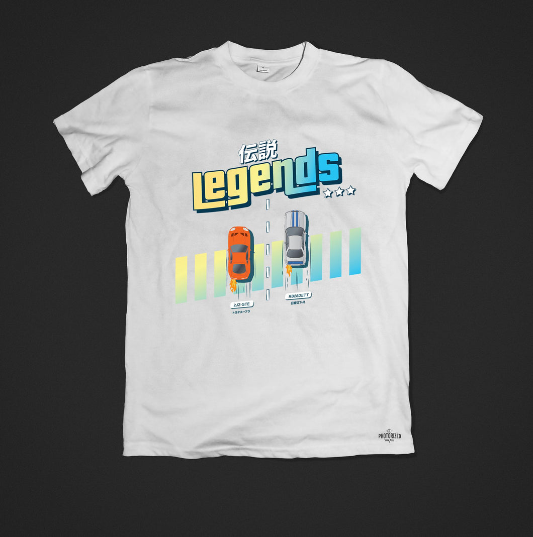 Legends T-Shirt / Skyline GTR R34 / Supra MK4